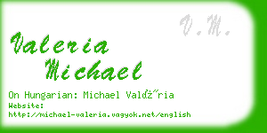 valeria michael business card